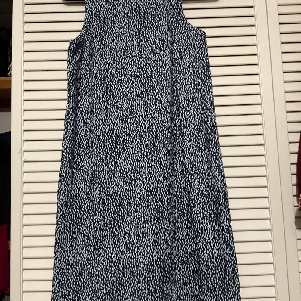 Michael Kors Blue and White Midi Dress